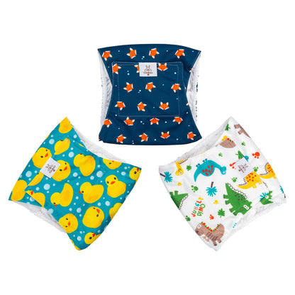 (3pcs per pack) CuteBone Reusable Male Dog Diapers Washable Dog Belly Bands for Male Dogs Wraps Doggie Diapers