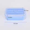 Collapsible Silicone Food Storage Container,Bento Lunch Boxes For Kitchen, Microwave Safe. Foldable Design Saves Your Space.