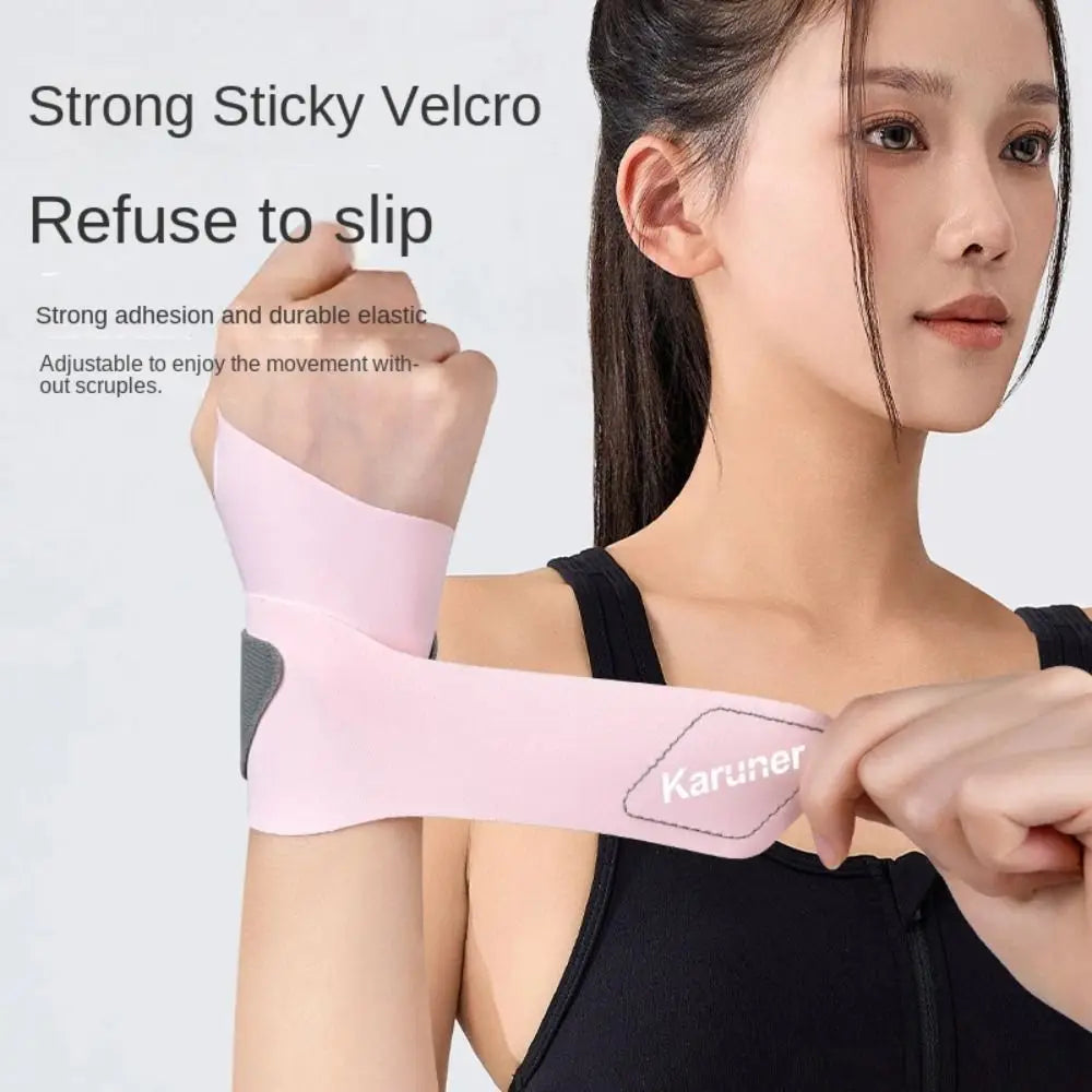 Muñequera deportiva de spandex con cinta de sujeción para esguince de muñeca, tendinitis, muñequera ultrafina.