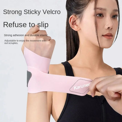 Muñequera deportiva de spandex con cinta de sujeción para esguince de muñeca, tendinitis, muñequera ultrafina.