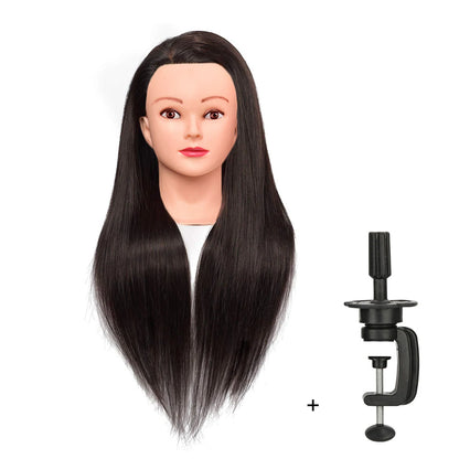 Cabeça de manequim cabeça de treinamento para trança cabeleireiro 100% fibra de alta temperatura manequim feminino cabeça de boneca de treinamento