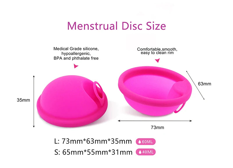 Silicone Menstrual Disc Cup Period Menstrual Collector Menstruation Menstrual Disk Women Health Care Feminine Hygiene Extra-Thin
