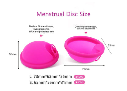 Silicone Menstrual Disc Cup Period Menstrual Collector Menstruation Menstrual Disk Women Health Care Feminine Hygiene Extra-Thin