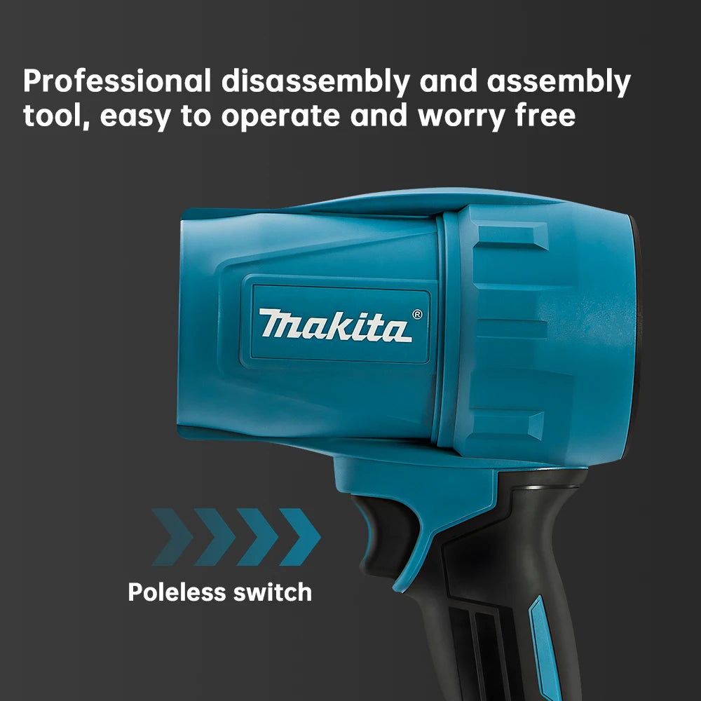 Makita 18V Violent Blower 30000RPM Turbo Jet Fan Electric Air Duster wind speed Turbo Rechargeable with Light Car Cleanin