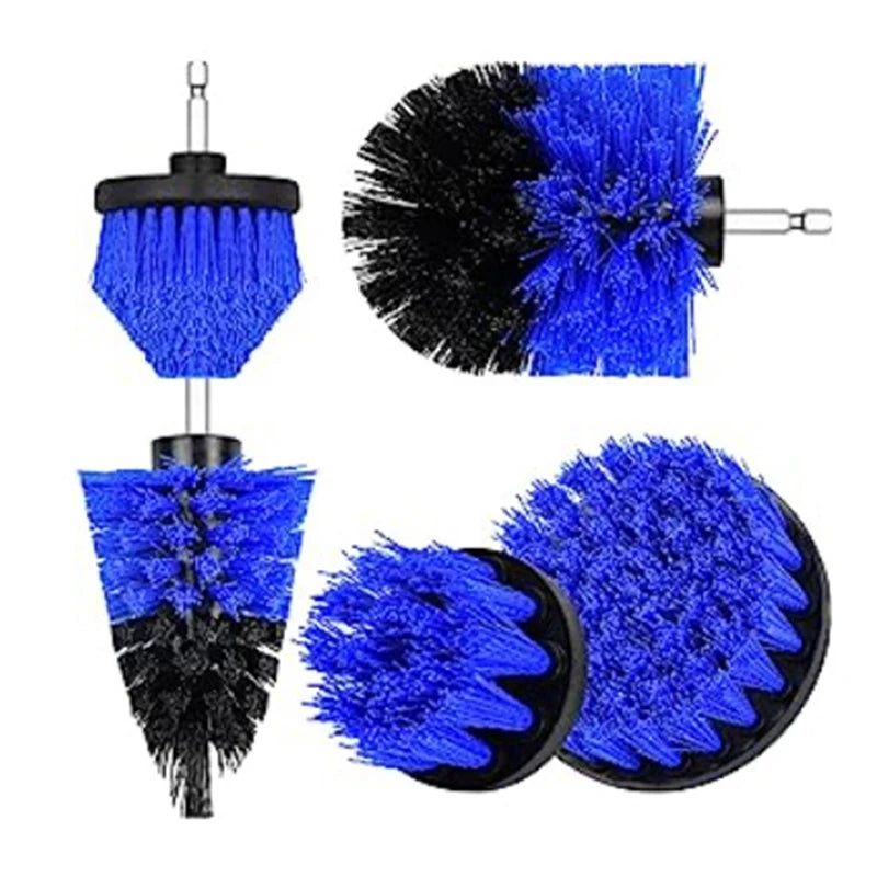 Kit de cabeça de escova de broca elétrica, escova de limpeza elétrica para carpete, banheiro, cozinha, banheiro, ferramenta de limpeza de carro, conjunto de lavagem