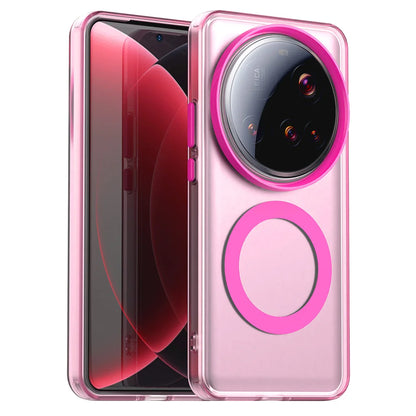 Matte Clear Magnetic Wireless Charge Magsafe Case For Xiaomi 15 Ultra 14T Pro Civi4 Military Armor Shockproof Candy Color Cover