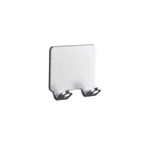 1 soporte para maquinilla de afeitar sin perforaciones, gancho de almacenamiento, accesorio de baño multiusos de aluminio espacial