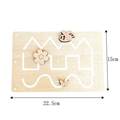 Wood Busy Board Accessories Baby DIY Montessori Toy Early Learning Wooden Toy Wooden Elements Parts for Kids Education Skill Toy