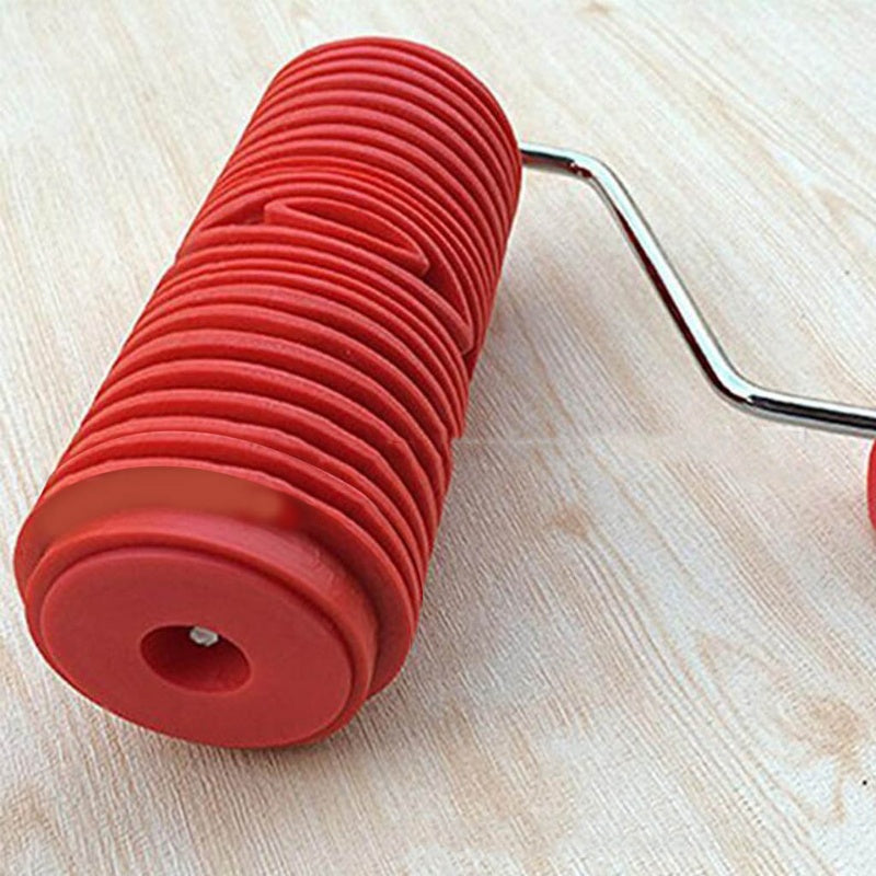 6Pcs Rubber Texture Roller Brush Imitation Wood Graining Wall Painting Home Decoration Art Embossing Diy for Wall Painting Tools