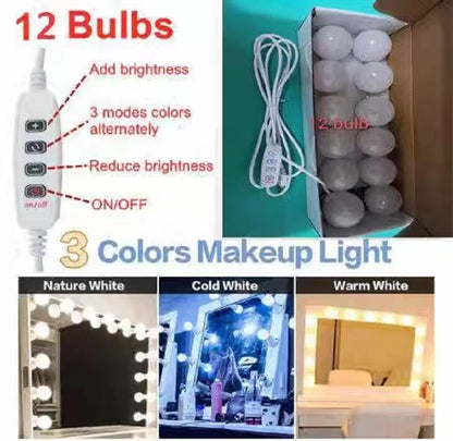 LED Light Paste Mirror Makeup Light Bulbs, Makeup Mirror Vanity Led 5v 2A Light Bulbs, Led Lamp USB Cosmetic Lighted Table,10pcs
