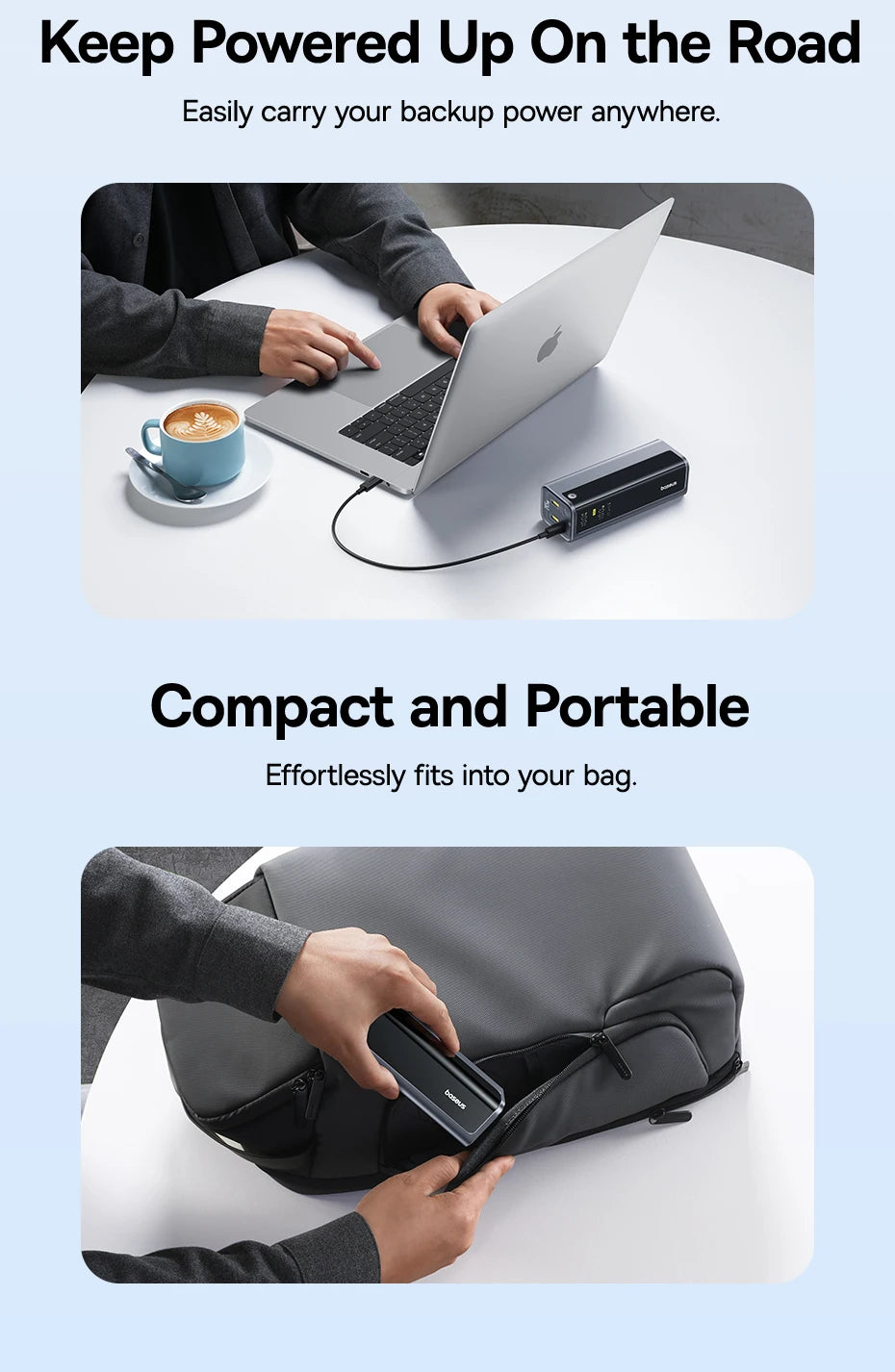 Baseus 145W Power Bank 20800mAh PD 100W Fast Charging with Smart Digital Display Portable External PowerBank for Laptop Phone 17