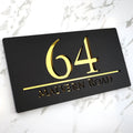 Matte Black Gray Personalized Laser Cut Large Acrylic Modern 3D Floating House Number sign Outdoor Street Family Name Plaque Are