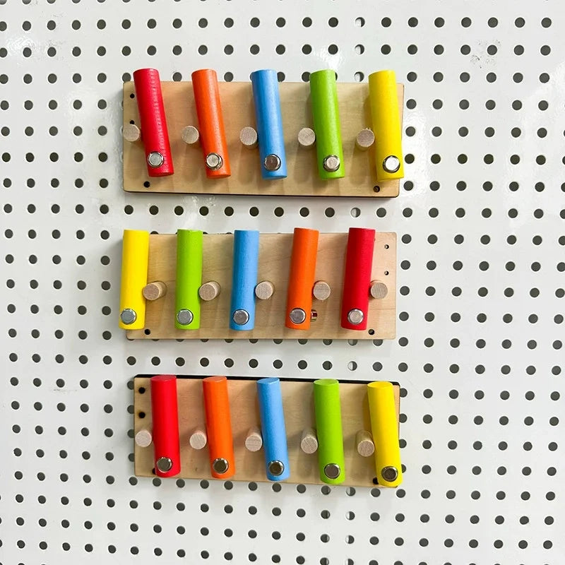 DIY Montessori  Busy Board Material Accessories Rainbow Card Water Pipe Aid Early Education Learning Skill Toy Wooden Toys Gifts