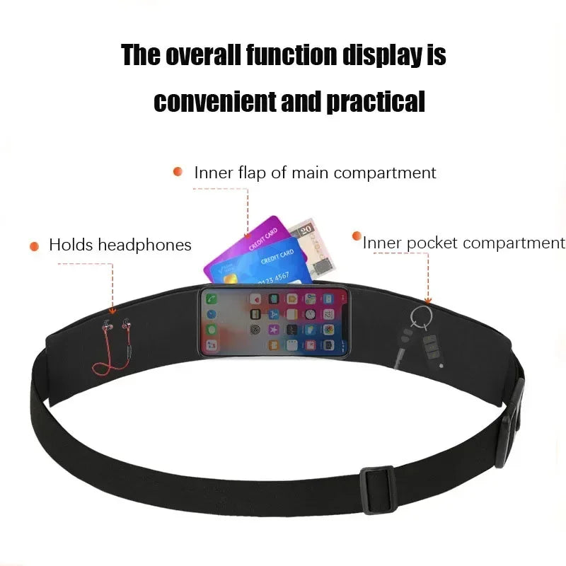 Phone Holder Jogging Training Key Belt Bike Accessories Pouch Packs Waist Running Bags Women Sports Fitness Waterproof