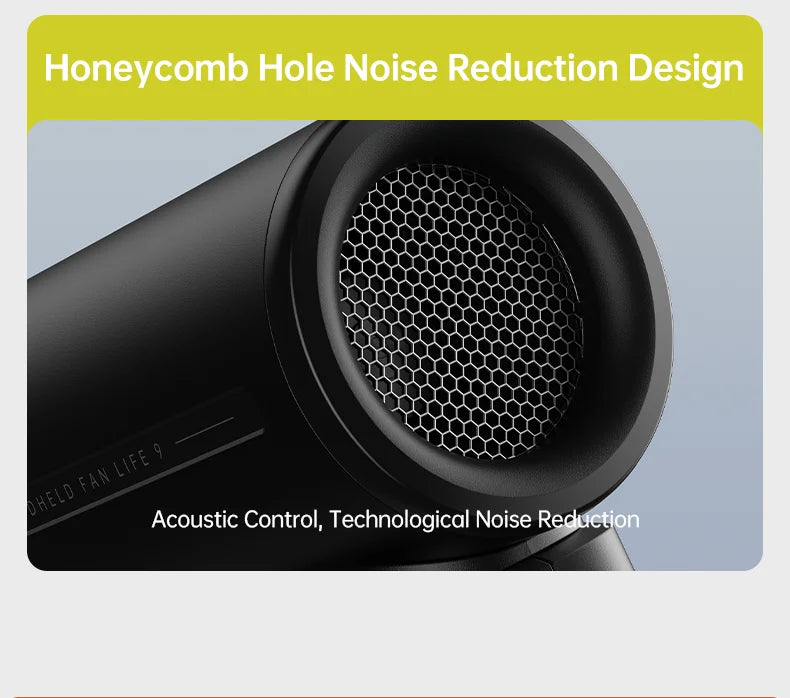 JISULIFE Handheld Turbo Fan,Super Strong Wind,5 Speeds,Long Battery Life,5000mAh,USB Rechargeable,Multipurpose Pocket fan