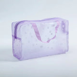 1 Pc PVC Transparent Cosmetic Bag Clear Makeup Bag for Women Girl Waterproof Zipper Beauty Case Travel Handbag Toiletry Bags