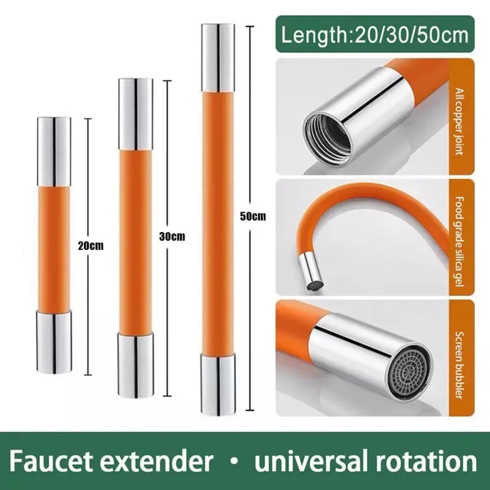 Extensor de grifo de gel de sílice giratorio de 360°, flexible y flexible, para fregadero de baño, extensor universal contra salpicaduras, accesorios de cocina
