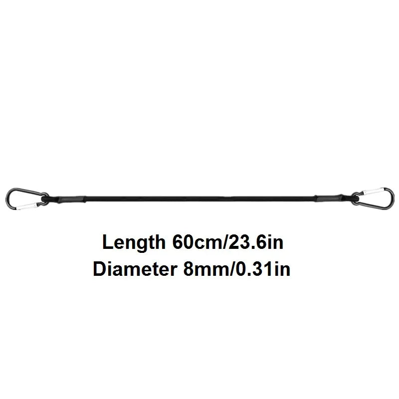 Cuerdas elásticas de 30/60/90/120/150 cm, 8 mm, con ganchos, ligeras, para atar bicicletas, equipaje de coche, correas para portaequipajes de techo.