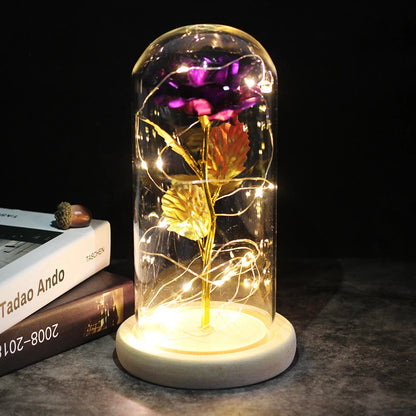 Envío directo de flores artificiales Galaxy Rose, La Bella y la Bestia, decoración de boda, regalo creativo para el Día de San Valentín, regalo para la madre.