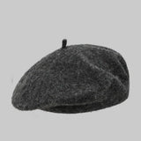 Fashion Warm Winter Wool Berets Hat Retro Solid Color French Artist Hat All Matched Elegant Plain Cap Lady