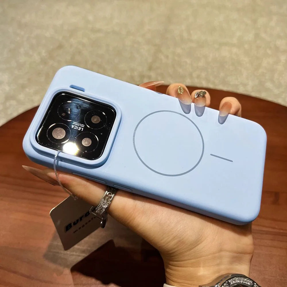 Colorful Liquid Silicone For Magsafe Wireless Charger Magnetic Case for Xiaomi 15 14 Pro 15 Pro Shockproof Soft Cover