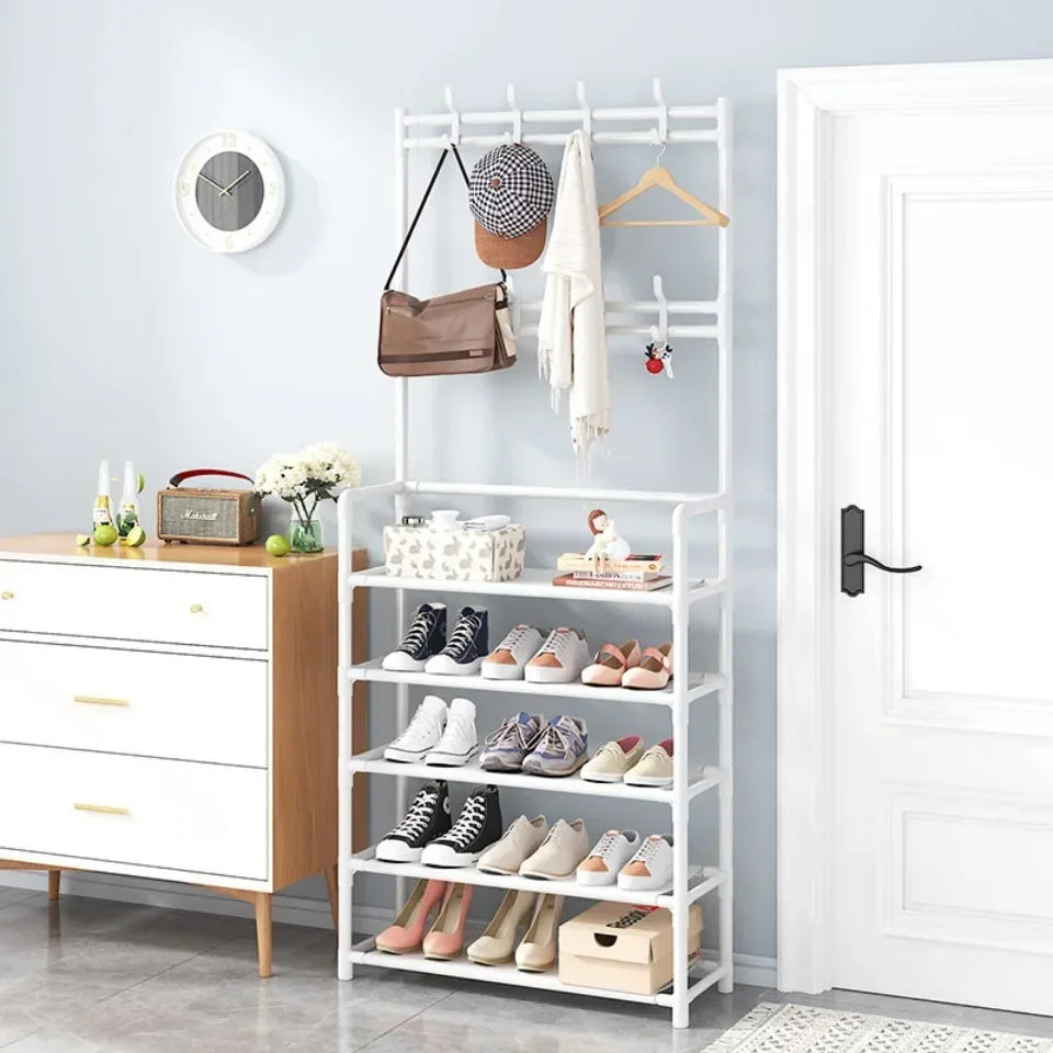 Zapatero multicapa para el hogar, multifuncional, para dormitorio, armario para zapatos y abrigos