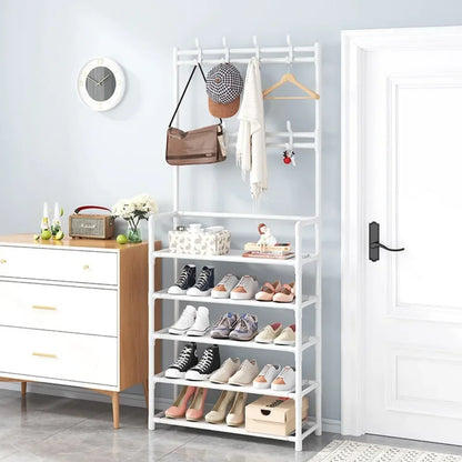 Zapatero multicapa para el hogar, multifuncional, para dormitorio, armario para zapatos y abrigos
