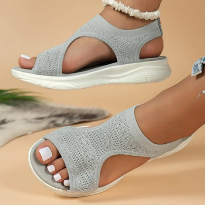 Zapatos de mujer Verano 2024 Sandalias deportivas casuales y cómodas Sandalias de cuña de playa para mujer Sandalias de plataforma para mujer Sandalias romanas Tallas grandes