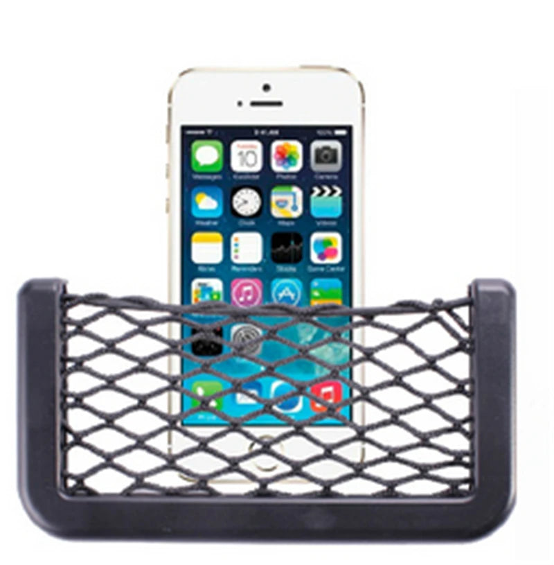 1pcs/2pcs Car Organizer Storage Bag Auto Paste Net Pocket Phone Holder Car Accessories 20*8CM 8*15CM Universal