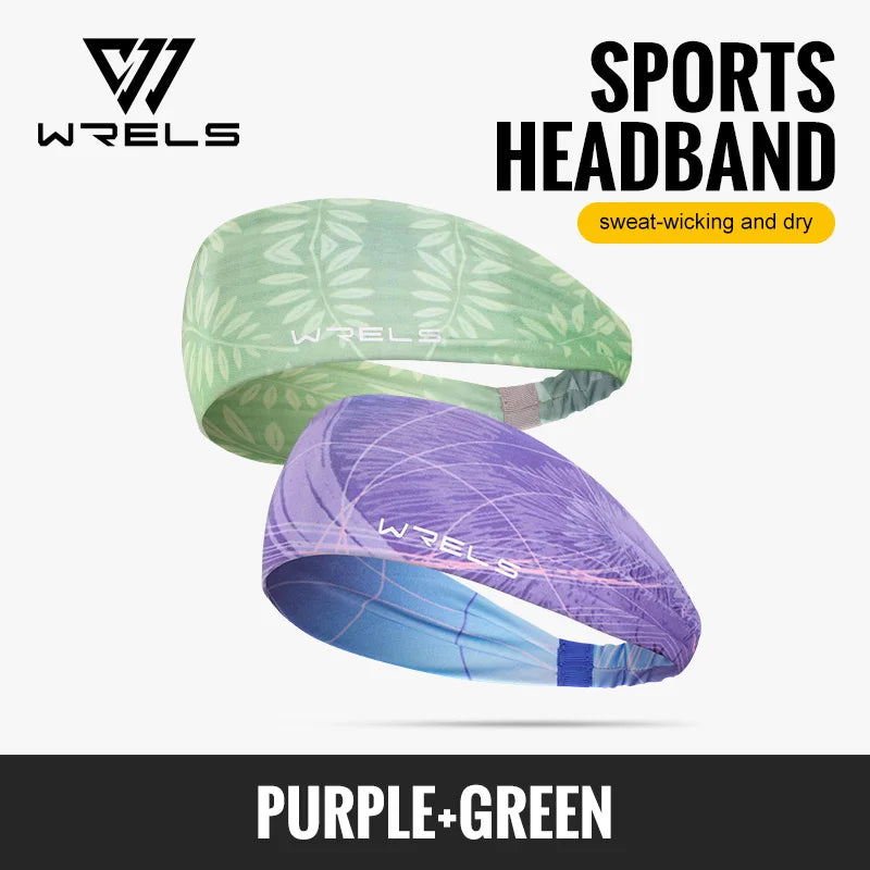 WRELS 1/2/3Pcs Sweatband Sports Headband for Men Women Moisture Wicking Workout Headband Sweat Band Non Slip Elastic Hairband