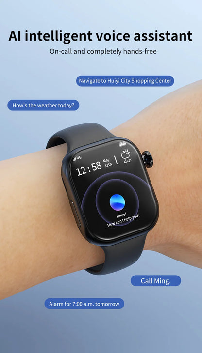 S10 Smart Watch 4G Android 9.0 2.2 inch Amoled Smartwatch With Sim Card 180° Rotating Camera GPS WIFI Google Play 128GB Storage