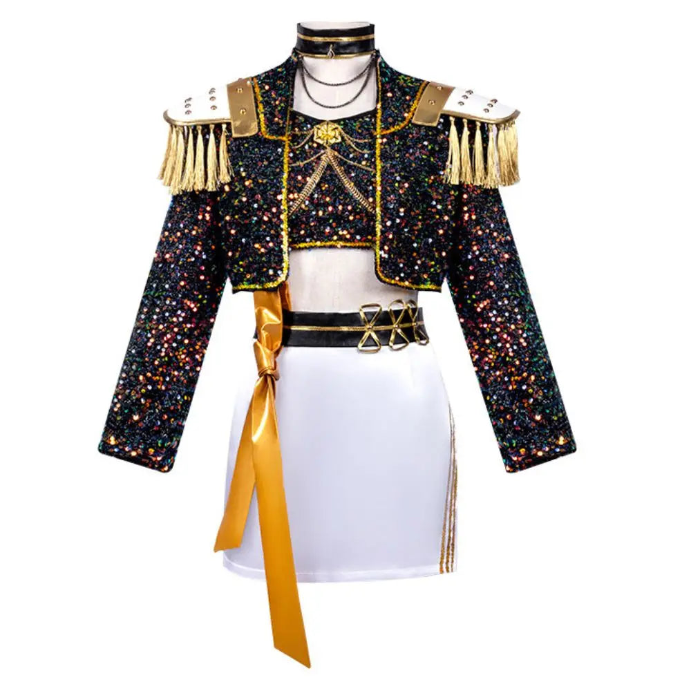 Kids Girls Rummi Devil Hunters Zoeyy Miraa Cosplay Costume for Children Idol Roleplay Outfits Halloween Carnival Suit