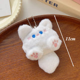 PLush Cat Wallet Keychain Soft Stuffed Animal Little Cat Bag Car Pendant Keychain Trinket Kids Stuffed Keychains Accessories
