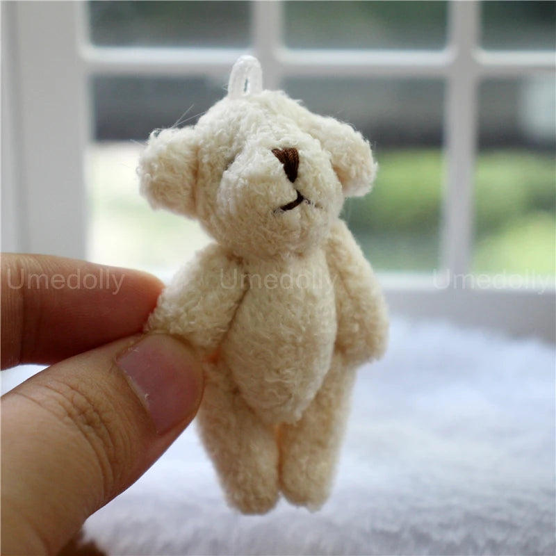 1/6 or 1/12 Scale Miniature Dollhouse Bear Rabbit Plush Toy Mini Kids Room Decor for OB11 Blyth Doll Accessories