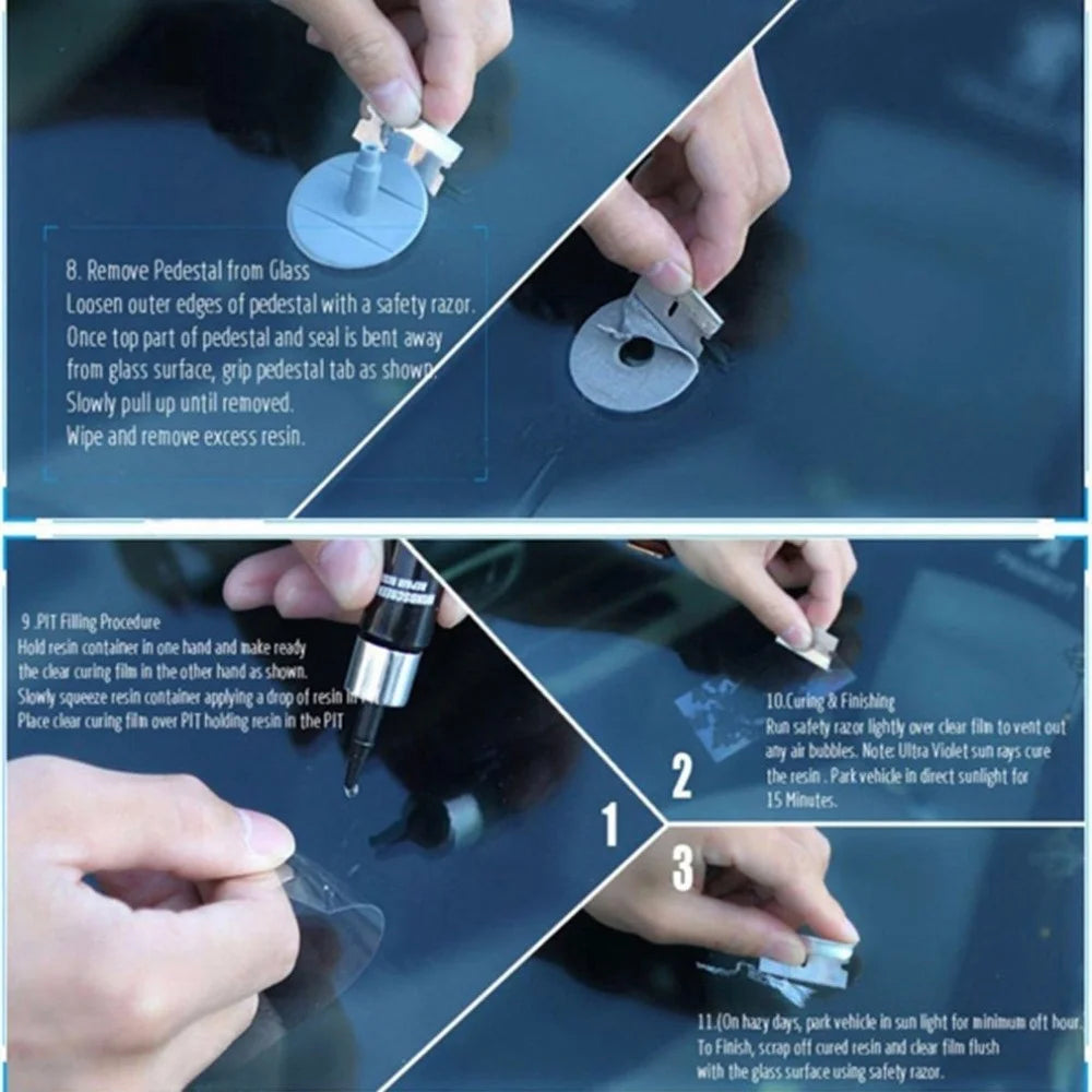 New Upgrade Car Windshield Repair Tool Cracked Glass Repair Fluid DIY Auto Window Cracks Restore Scratch Repair Car Accessories