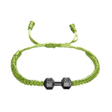 Adjustable Dumbbell Bracelet for Men and Women, Handmade Bracelet, Gold and Silver, Fitness and Energy Jewelry 