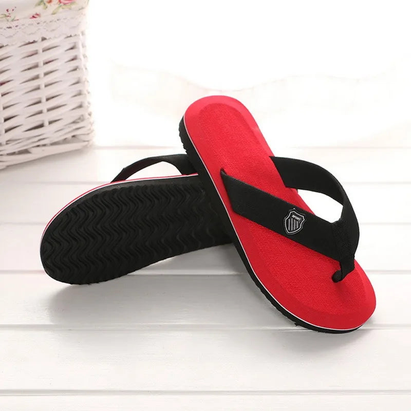 Men's Casual Flip Flops Fashion Beach Shoes Men Summer Non-Slip Flat Slides Men's Slippers Indoor House Shoes Man Male Slipper
