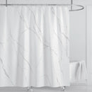 Cortina de ducha impermeable de mármol, cortina de ducha impermeable para decoración de baño, cortina de ducha impresa, lavable, con ganchos