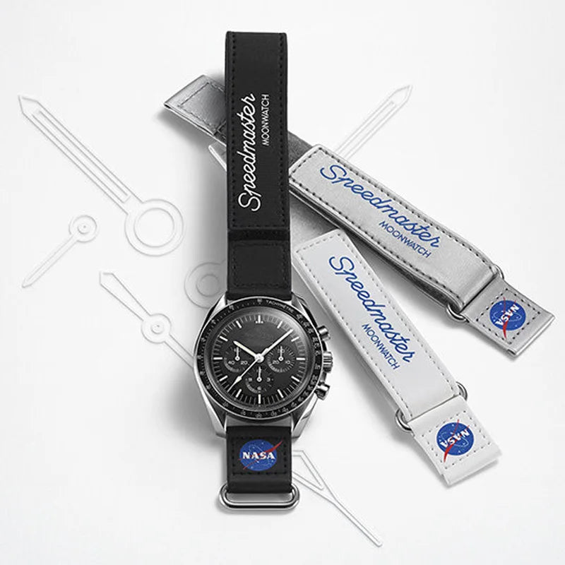 Reemplazo de correa de reloj SPEEDMASTER 20 mm 22 mm Apollo Edición Limitada Correa de velcro Material impermeable Correa de reloj Reloj Moon
