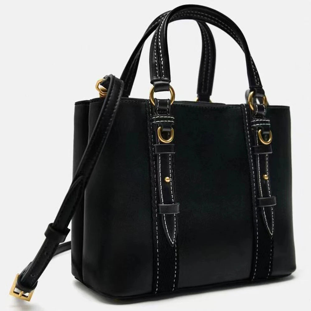 Bolso de diseñador de lujo para mujer, de piel sintética suave, tipo cubo, de alta calidad, tipo bandolera