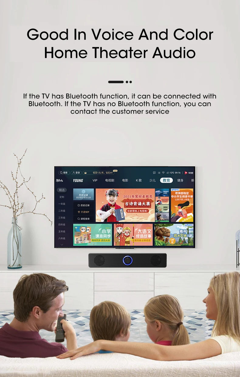 Barra de sonido para PC con cable e inalámbrica, altavoz Bluetooth, barra de sonido alimentada por USB para TV, PC, portátil, juegos, cine en casa, sistema de audio envolvente