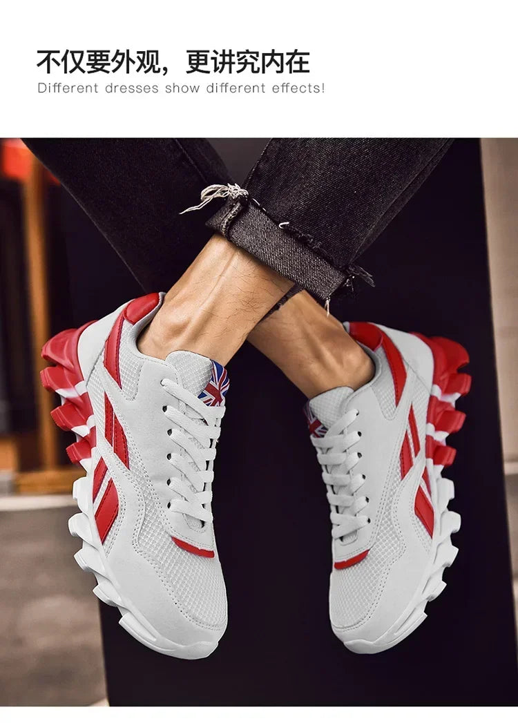 Brand Trend Size 46 47 48 Men's Wear-resistant Cushioning Thick-soled Fitness Sneakers Outdoor Breathable Running Shoes for Men