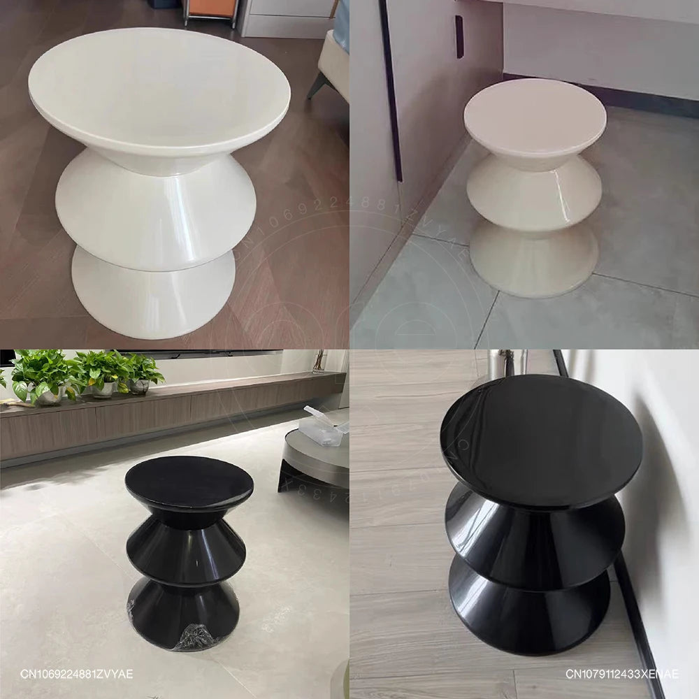 Nordic Stools Ottomans Shoe Changing Stool Small Bench Modern Minimalist Plastic Creative Round Coffee Tables Furniture WHCL+