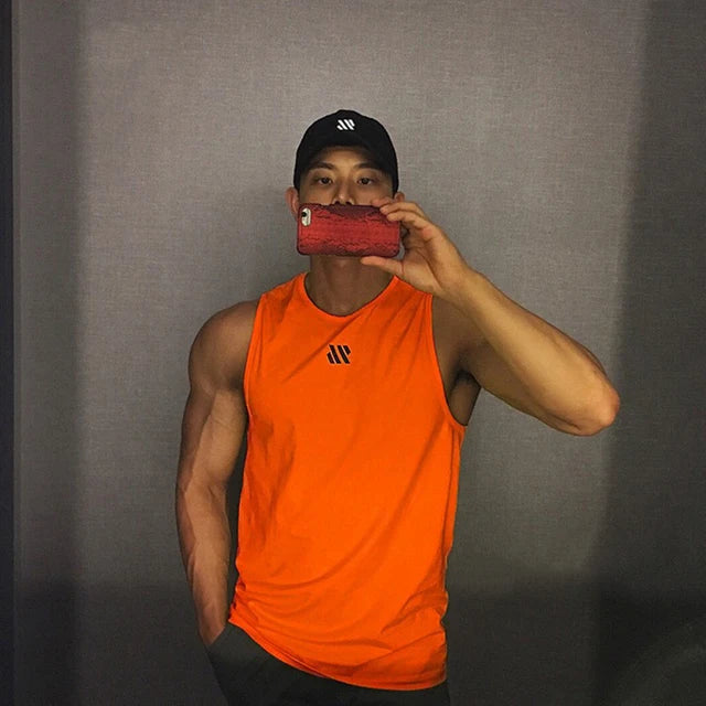 GITF-Men's Bodybuilding Tops, Gym Workout, Fitness Shirt, Running Kleding, Stringer, Singlet, Zomer, Training Vest 