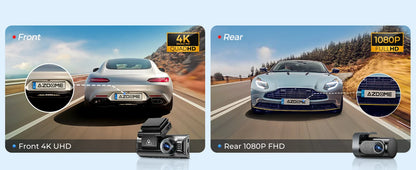 AZDOME M550 Pro 5.8Ghz WiFi 3 Channel Dash Cam 4K+1080P Built-in GPS 3.19" IPS Screen Car DVR IR Night Vision 24H Parking Mode
