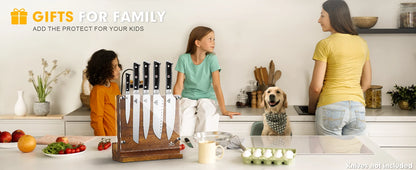 Magnetic Knife Holder With Acrylic Shield Double Side Knife Block Multifunction Storage Knife Stand for Kitchen Cutlery Display