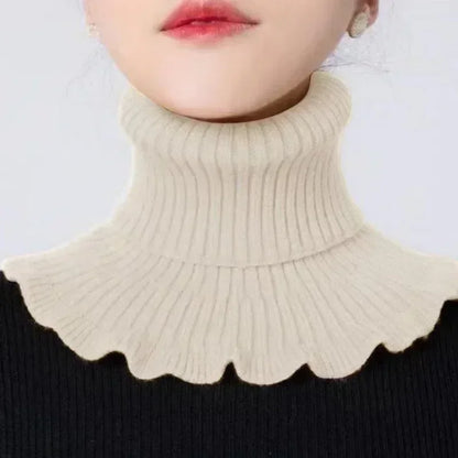 Warm Knit False Neck Scarf Women's Turtleneck Detachable Winter Windproof Wrap Women Luxury Шарф Hijab