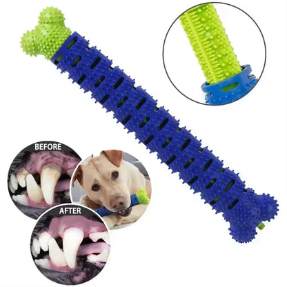 Palo de rechinar los dientes para mascotas, hueso extraíble, simulación de masticación para perros, entrenamiento, limpieza de dientes, cepillo de dientes, juguetes para perros