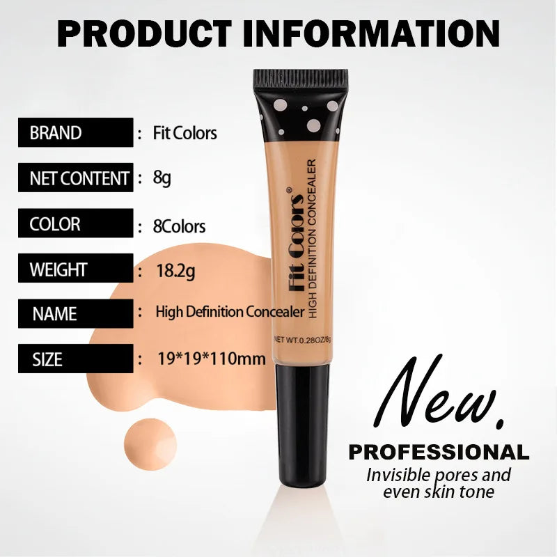 Base líquida hidratante, corretivo com corretivo flexível, ajuste cores, cubra círculos escuros e manchas de acne, 8 tamanhos