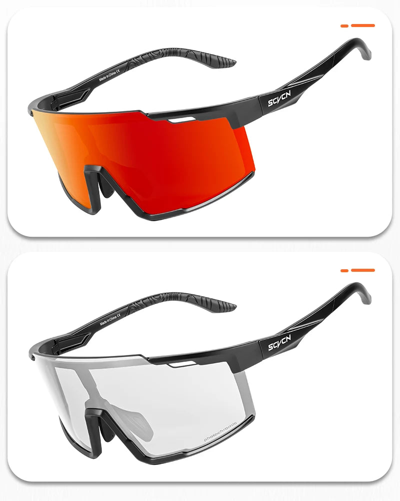 SCVCN Photochromic Cycling Sunglasses Sports Bicycle Glasses MTB Mountain Bike Goggles Accessories UV400 Outdoor Eyewear Men